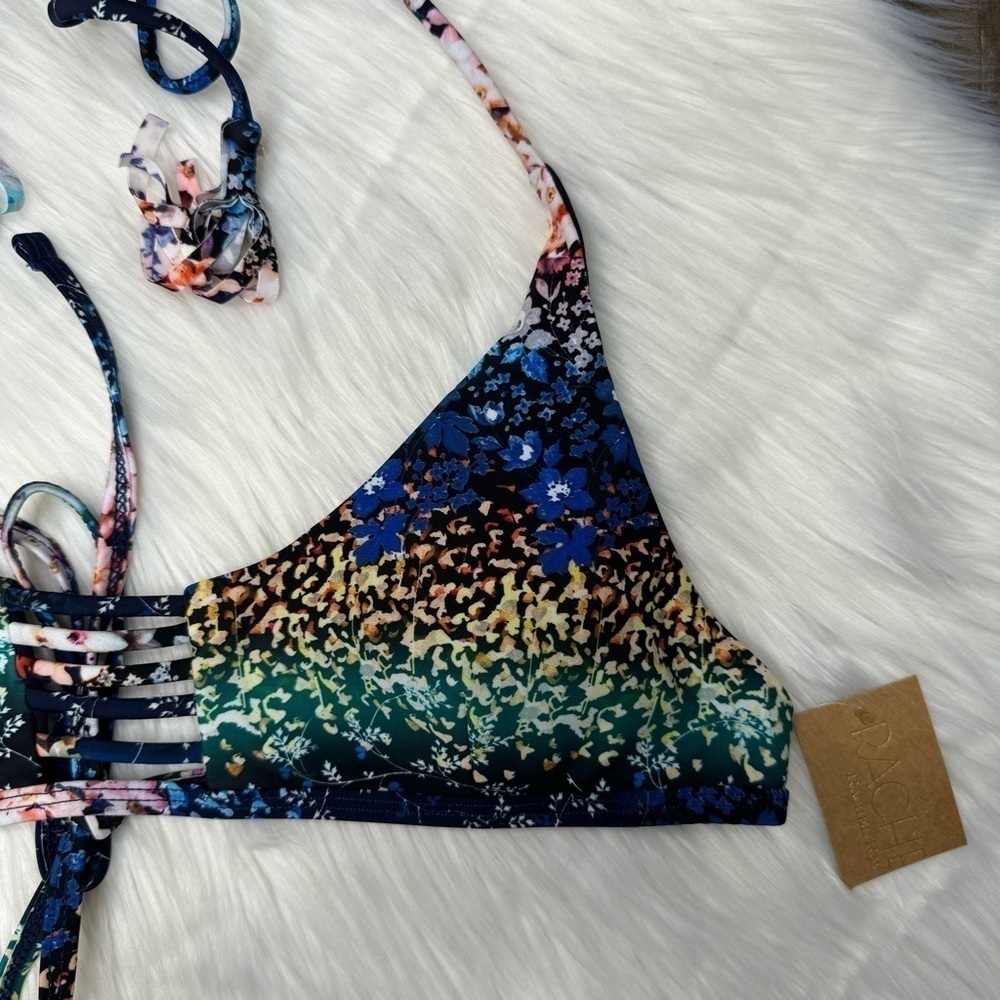 NWT Rachel Roy Midnight Garden Floral Bikini Top Small - Picture 5 of 11